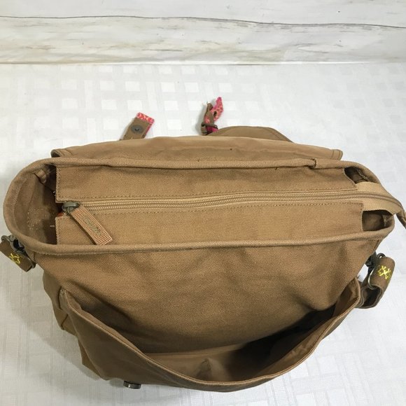 American Girl Doll Leah Clark Brown Canvas Messenger Bag Backpack Brown Canvas - Picture 13 of 16